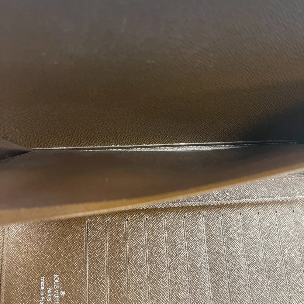 Louis Vuitton Taiga Leather Atoll Organizer Wallet - Brown - Preowned